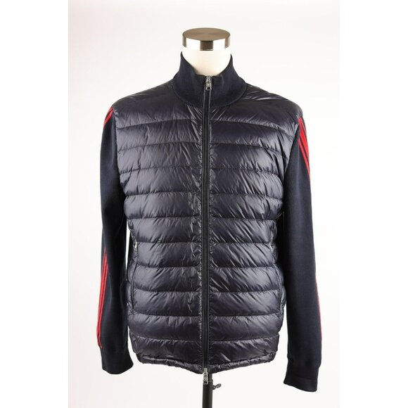 LNWOT Moncler Down Padded Cardigan Tricot SZ XL Navy $1,290